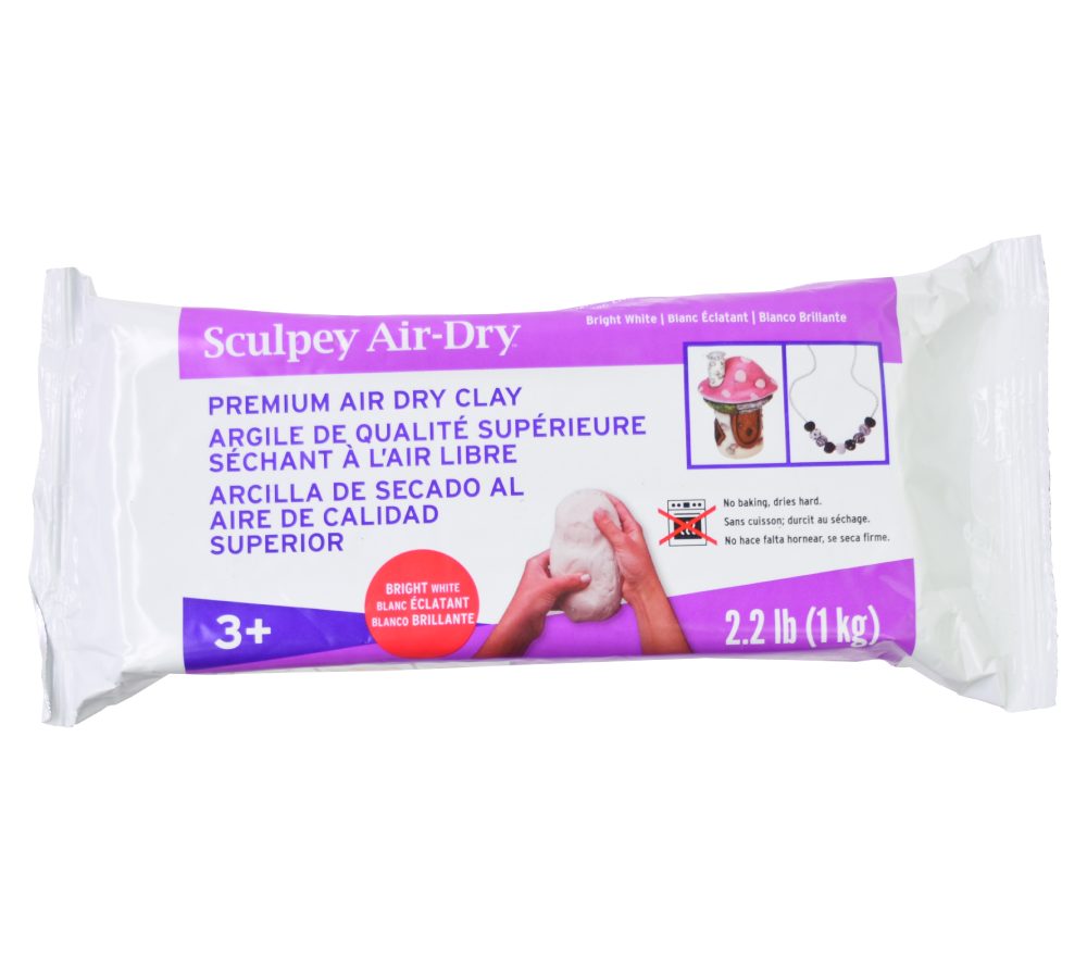 Sculpey samotvrdnoucí hmota bílá - 3 ks