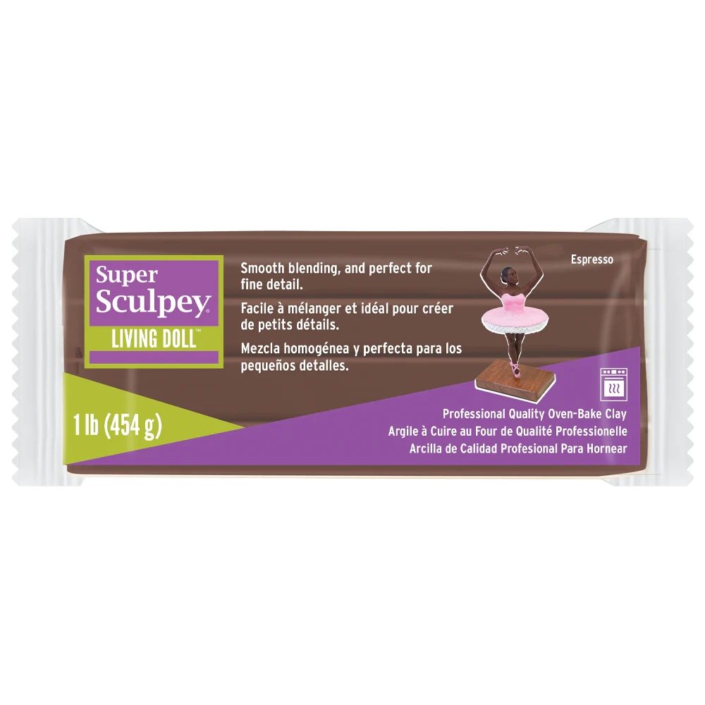 Sculpey Super 454 g Living Doll Espresso - 3 ks