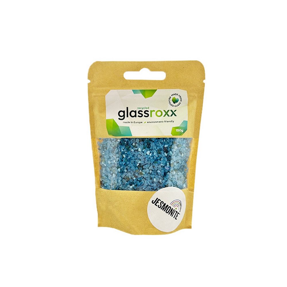 Jesmonite skleněné kamínky GlassRoxx tyrkysové 150 g - 3 ks