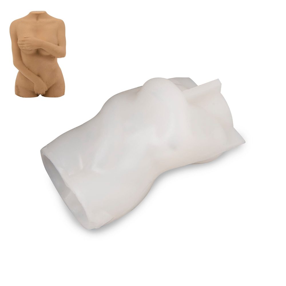 Manumi Silikonová forma na odlévání kreativní hmoty ženské torzo 100x55mm - 3 ks