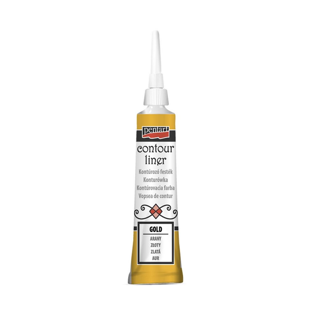 PENTART konturovací barva metalická 20ml zlatá - 1 ks