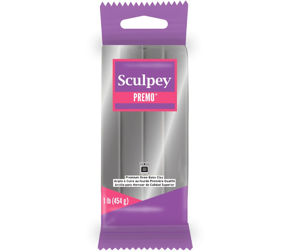 Sculpey PREMO 454g Silver stříbrná barva - 3 ks