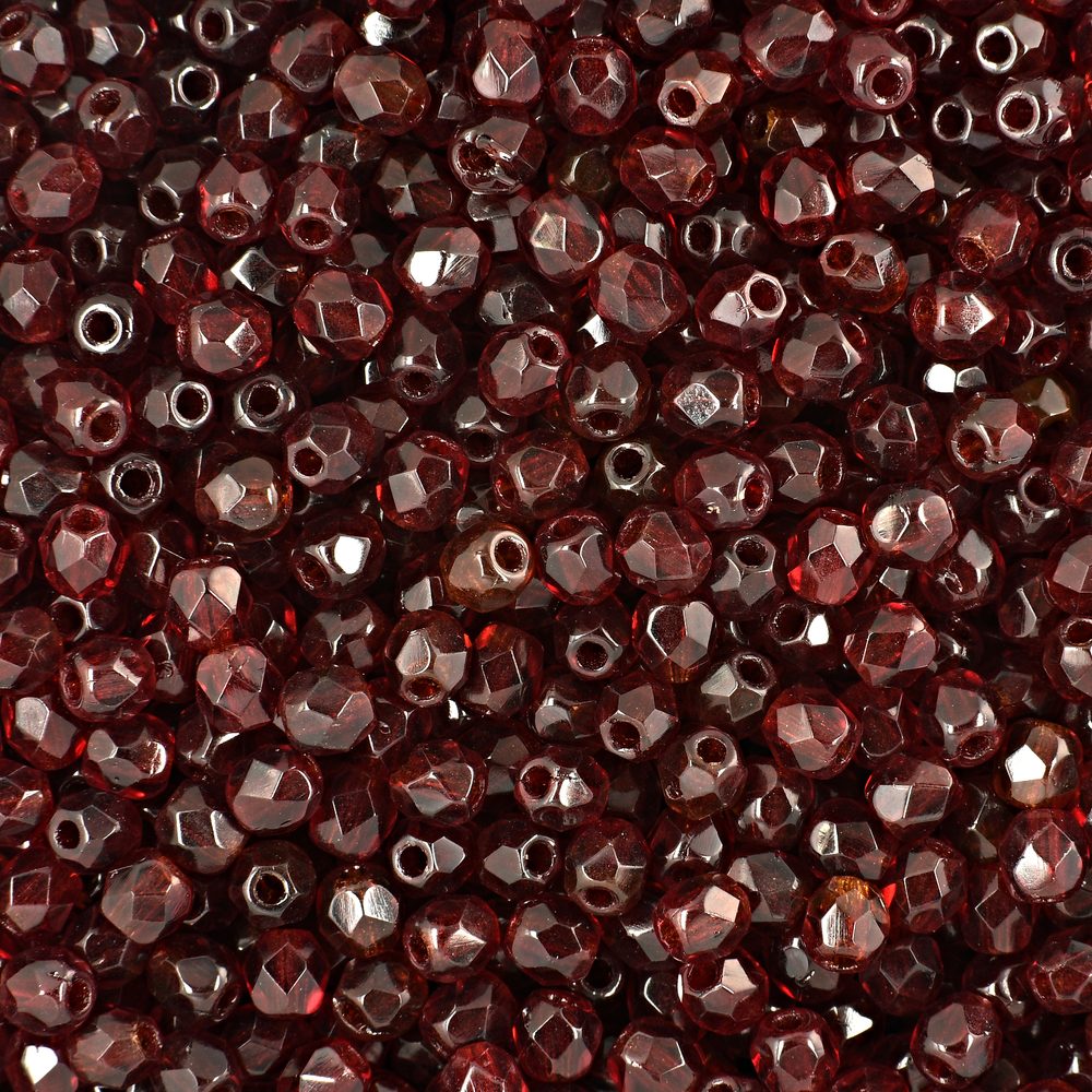 Manumi české broušené korálky 3mm Ruby - 300 ks
