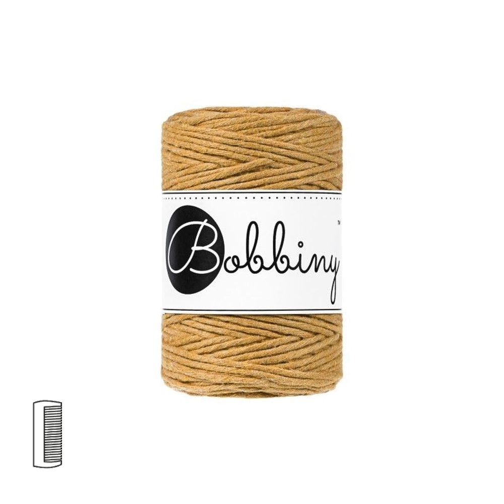 Bobbiny Macramé příze Baby 1,5mm Mustard - 1 ks
