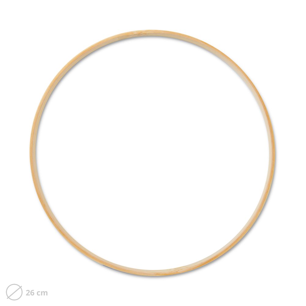 Dřevěný kruh na macramé 26cm - 3 ks