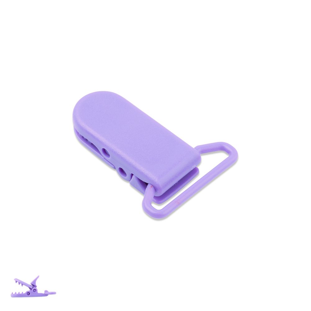 Plastový klip na dudlík 37x16x9mm Lavender Violet - 10 ks