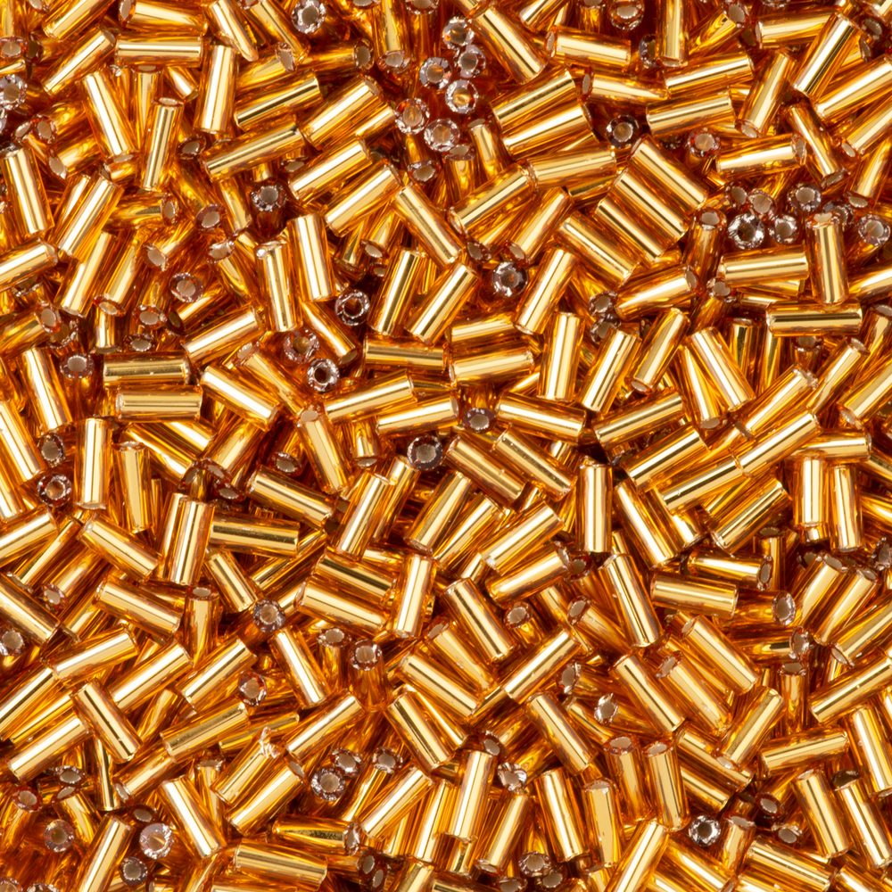 PRECIOSA ORNELA Rokajlové korálky - PRECIOSA rokajl čípky 50 g 4 mm zlaté - 1 ks