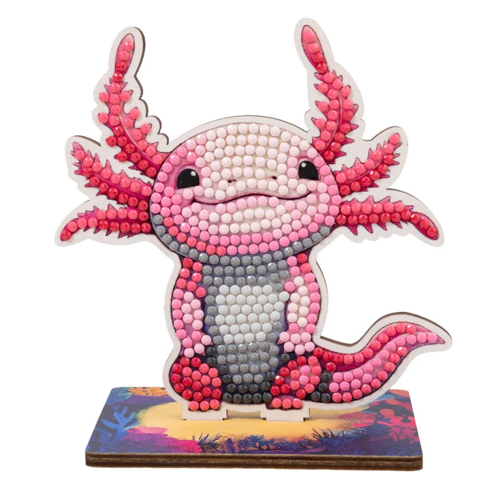 Diamantové malování postava axolotl - 1 ks
