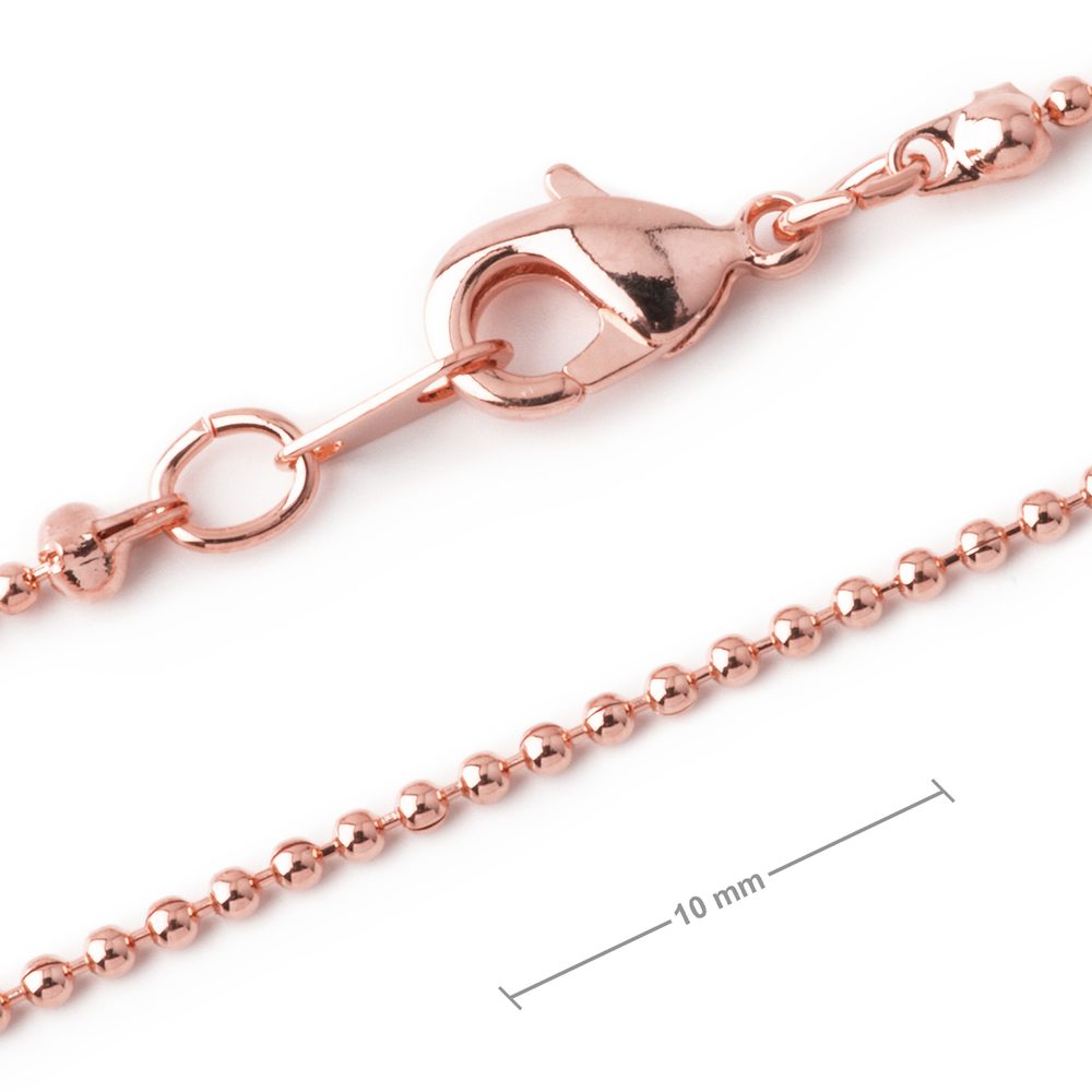 Bižuterní řetízek se zapínáním 17cm rose gold č.71 - 5 ks