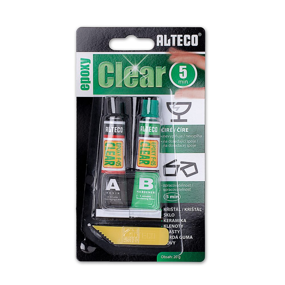 Dvousložkové epoxidové lepidlo Alteco 3-Ton Clear 20g - 3 ks