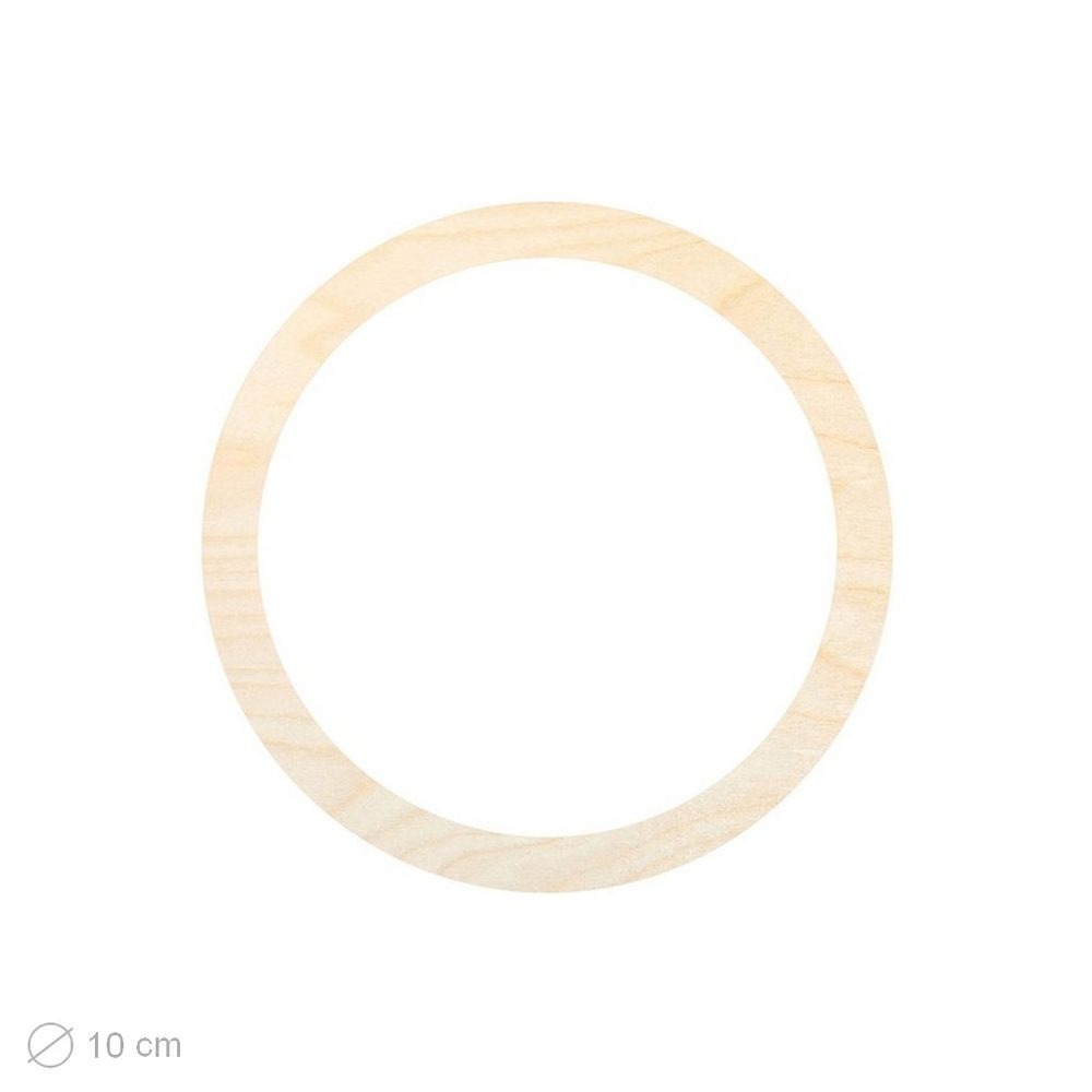 Dřevěný výřez pro Macramé kruh 10cm - 3 ks