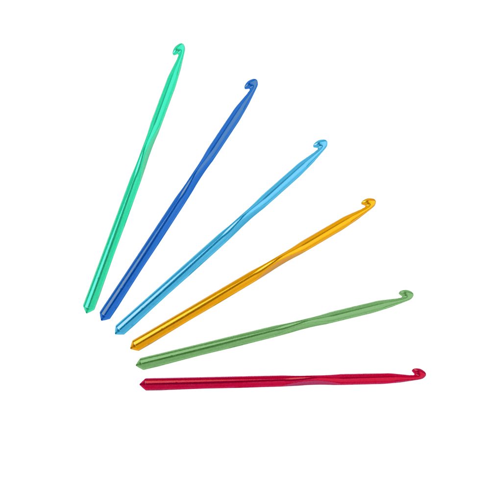 Háček na háčkování hliník 6 mm - 3 ks