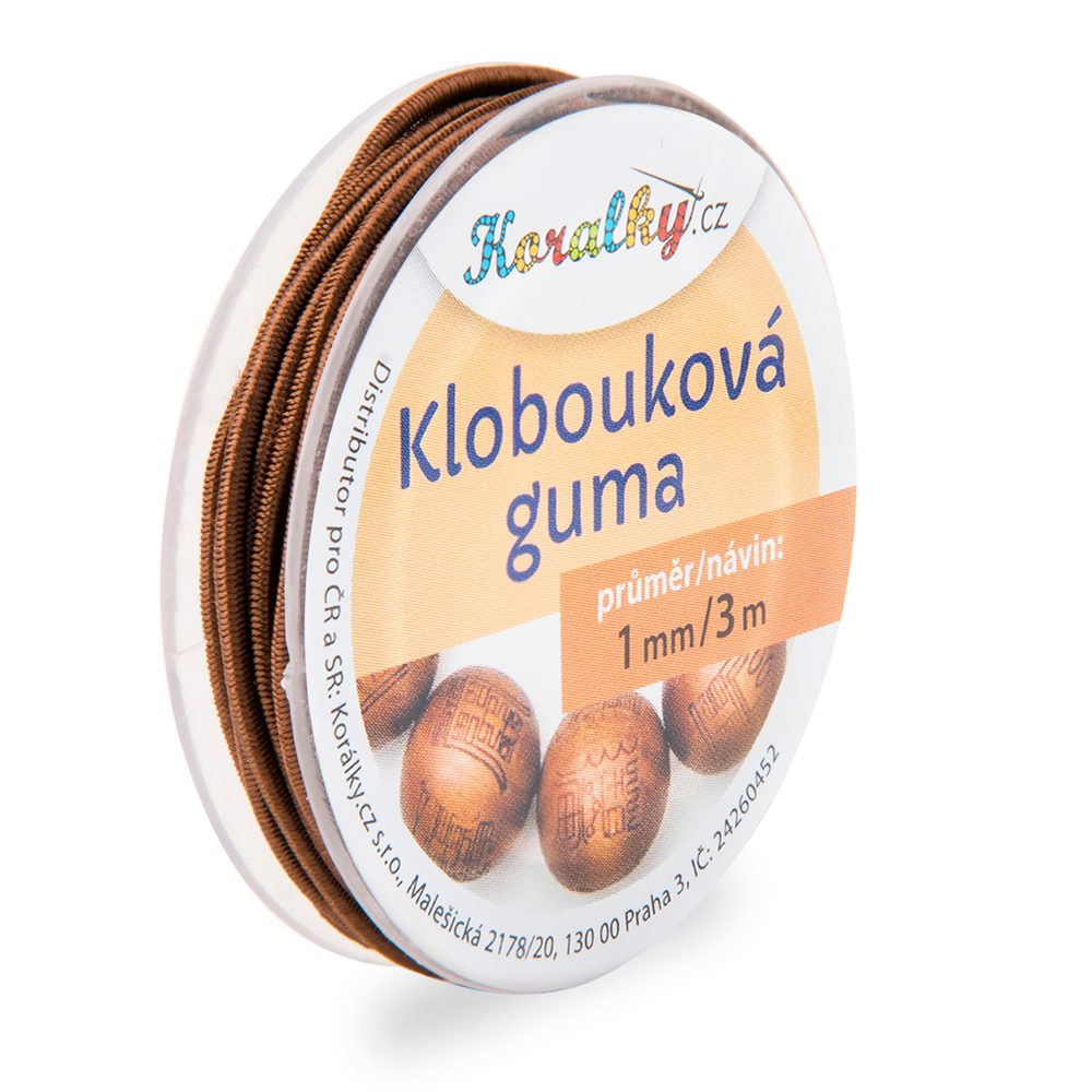 Manumi Klobouková guma 1mm/3m světle hnědá č.9 - 5 ks