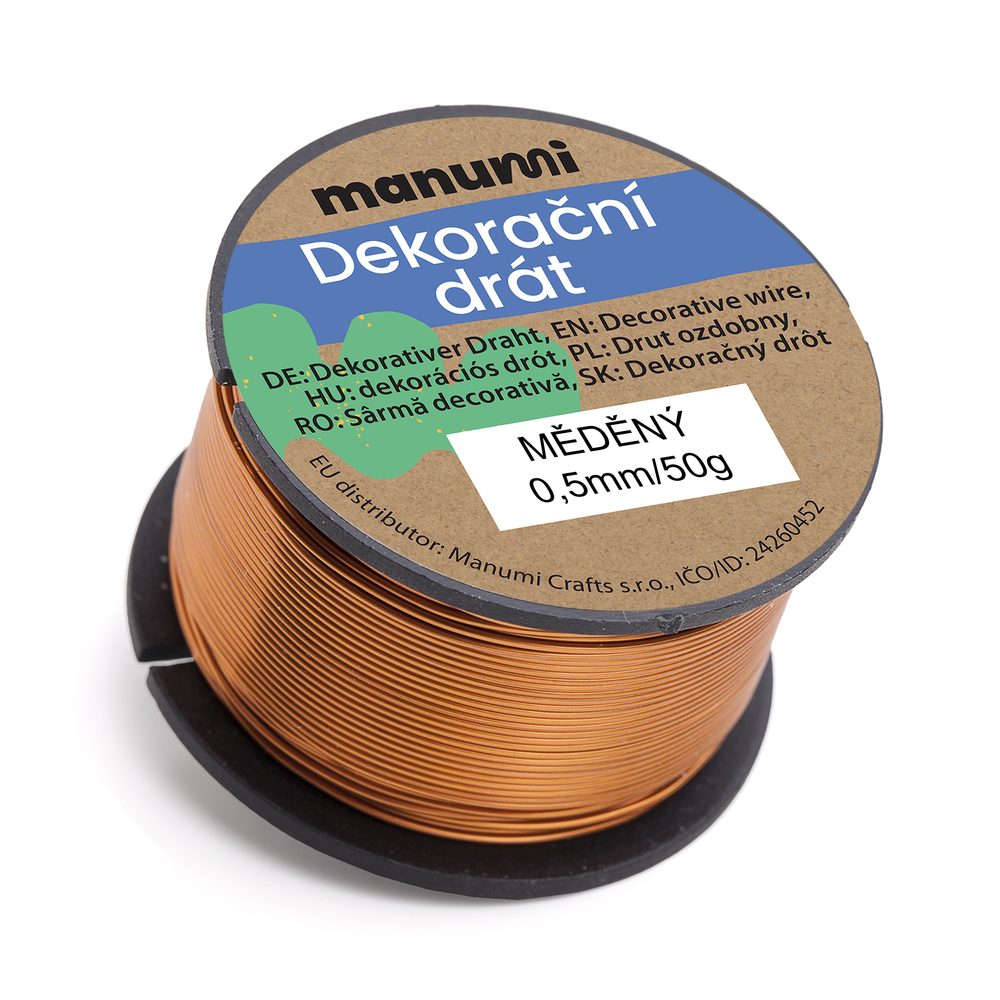 Manumi Měděný drát 0,5 mm/50 g - 3 ks