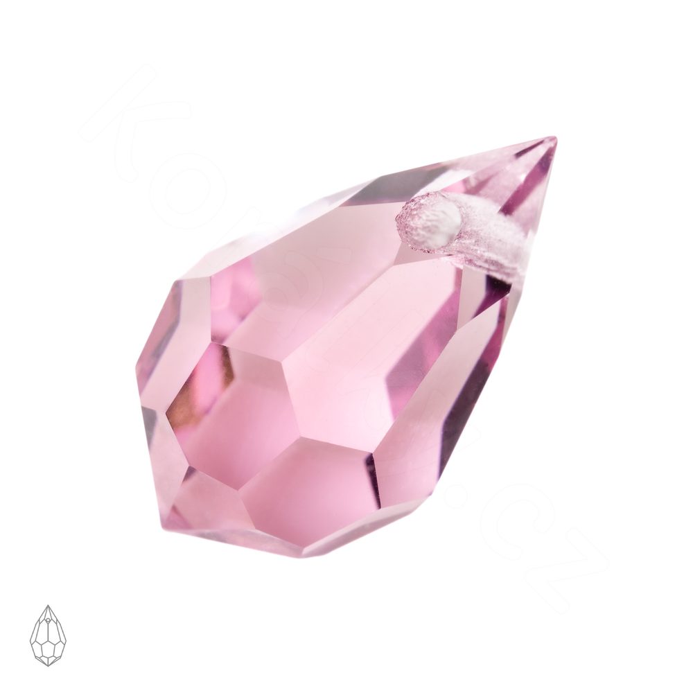 Preciosa MC přívěsek kapka 681 6x10 mm Pink Sapphire - 12 ks