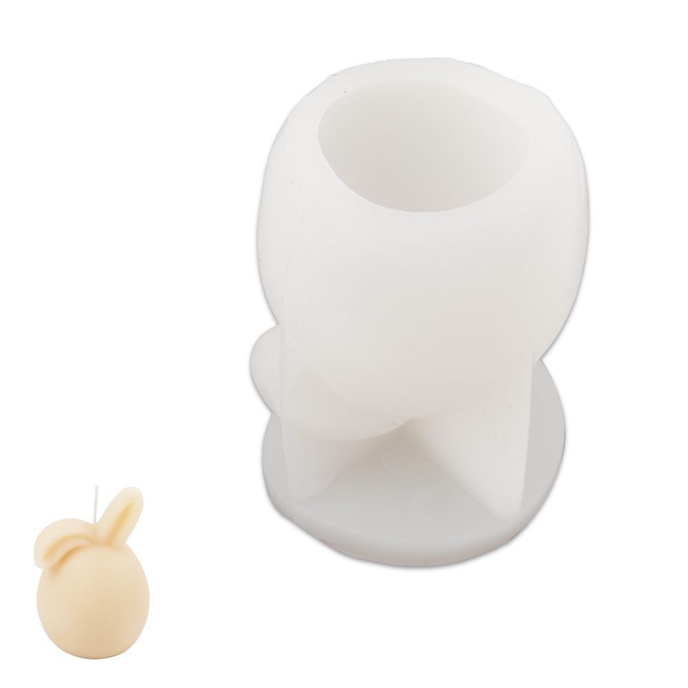 Manumi Silikonová forma na odlévání kreativní hmoty vajíčko s ouškem na bok 70 x 70 x 100 mm - 3 ks