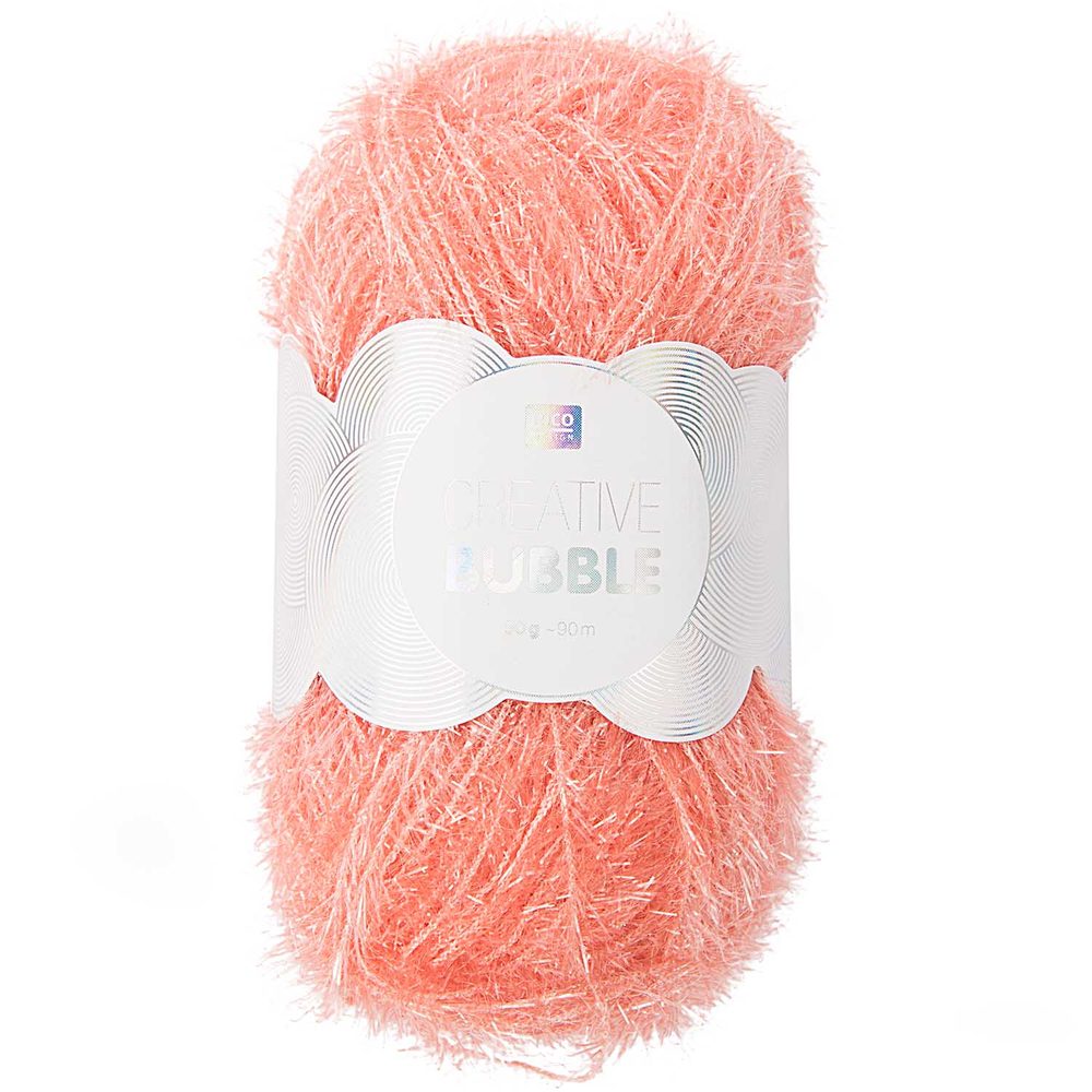 Rico design háčkovací příze na výrobu žínek Creative Bubble odstín 005 melounová - 3 ks