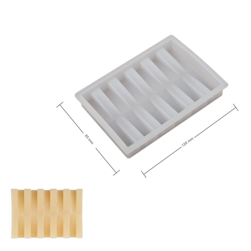Manumi silikonová forma na odlévání kreativní hmoty 120 x 85 x 18 mm mýdlenka - 3 ks
