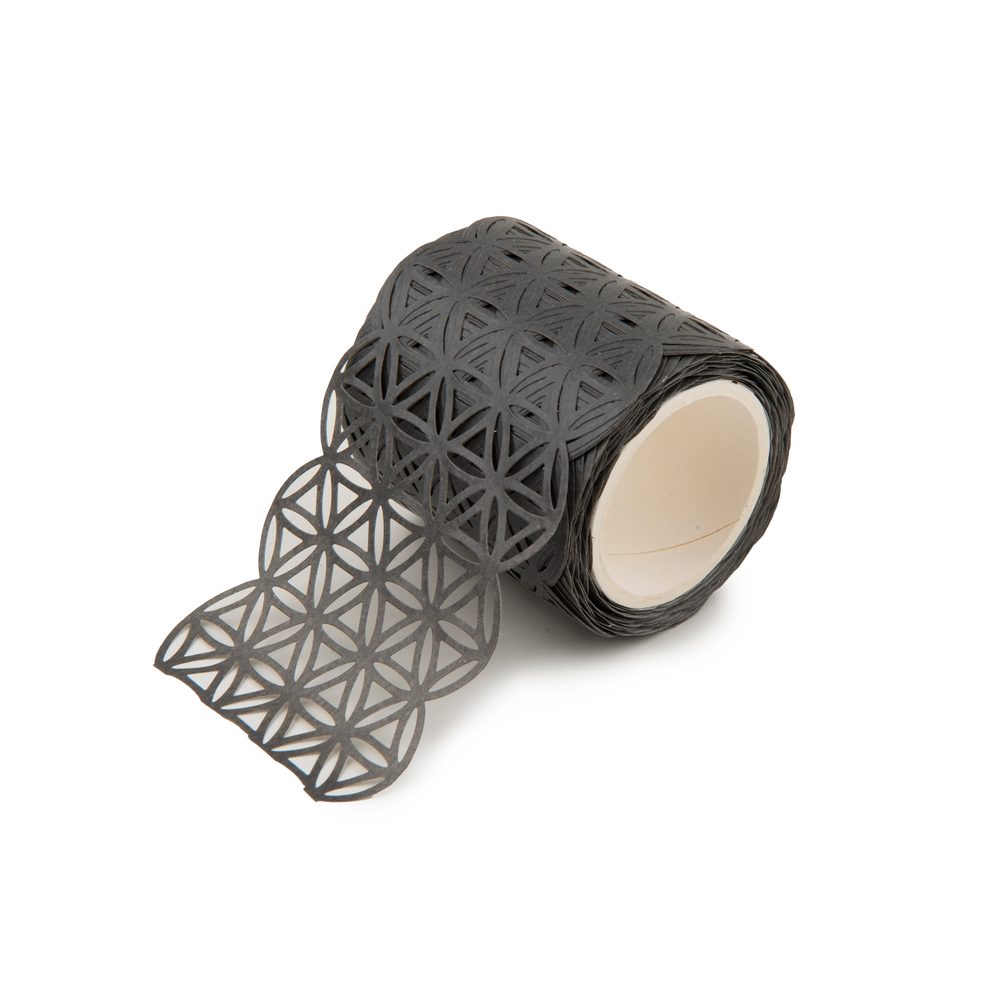 Krajková washi páska černá - 3 ks