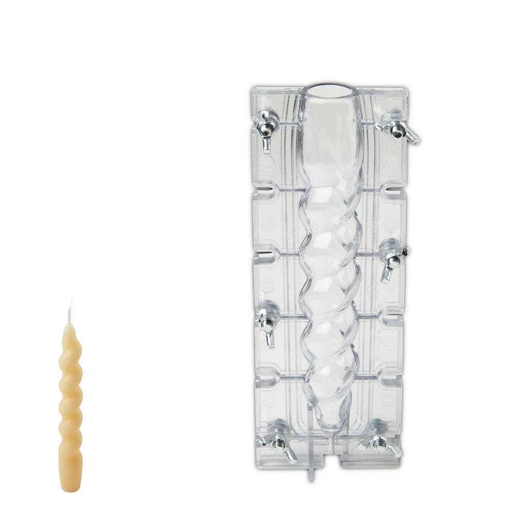 Polykarbonátová forma na svíčku ve tvaru spirály 25x180mm - 3 ks