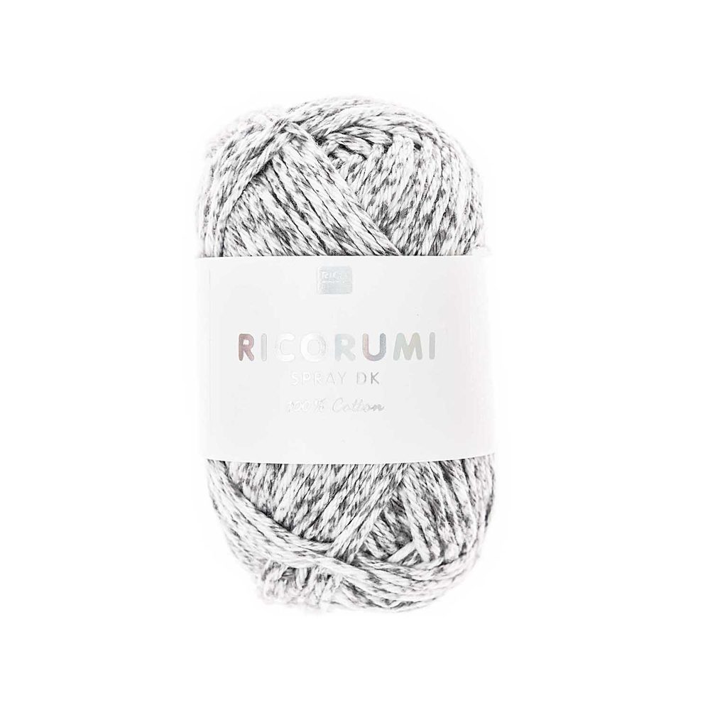 Rico Design Háčkovací příze Ricorumi Spray odstín 010 šedá - 3 ks