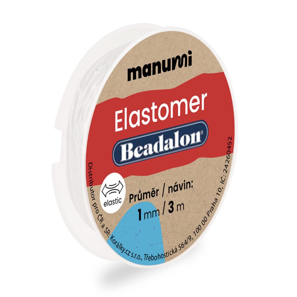 Beadalon elastomer 1 mm/3m - 5 ks