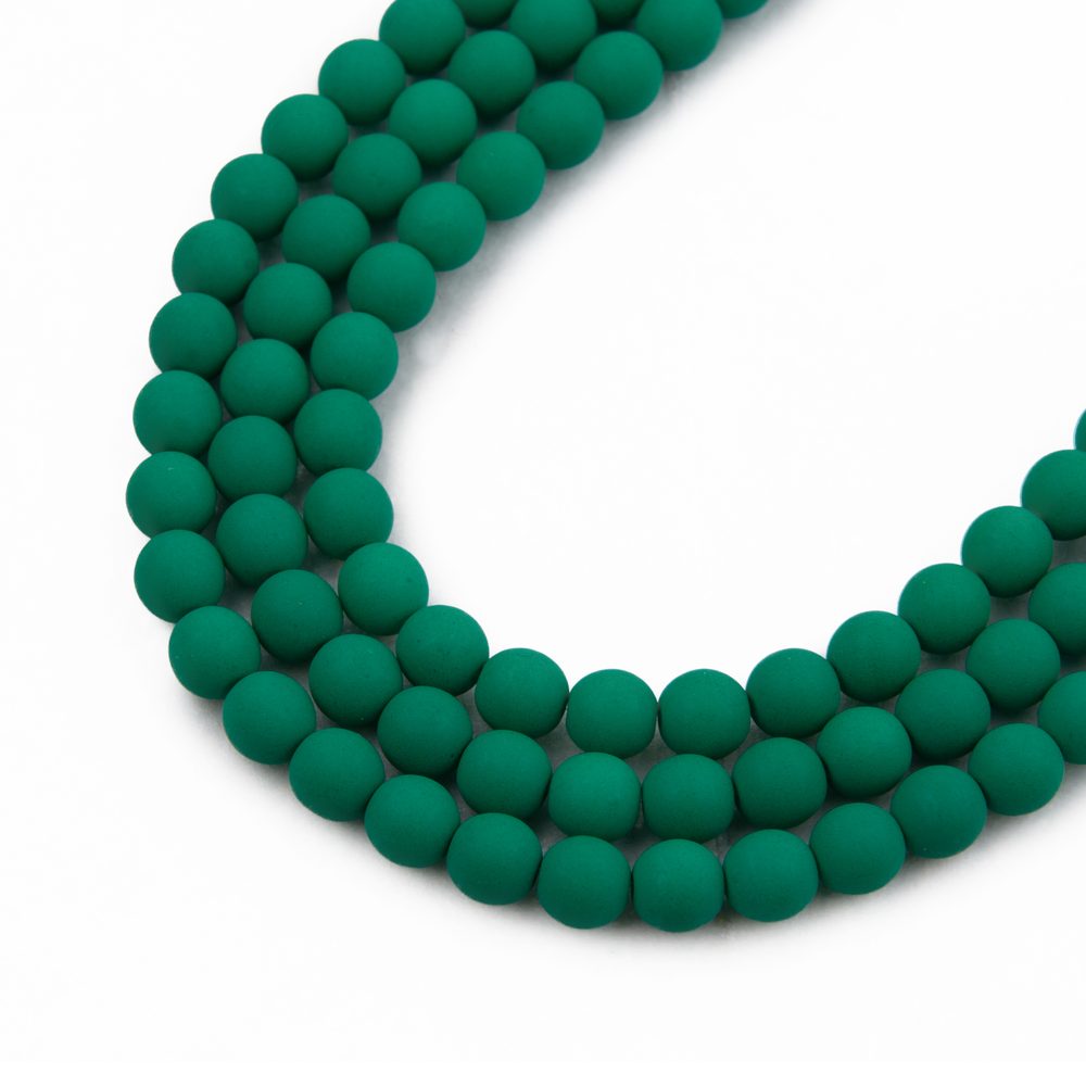 Estrela České mačkané korálky Estrela NEON 4 mm tmavě zelené - 450 ks