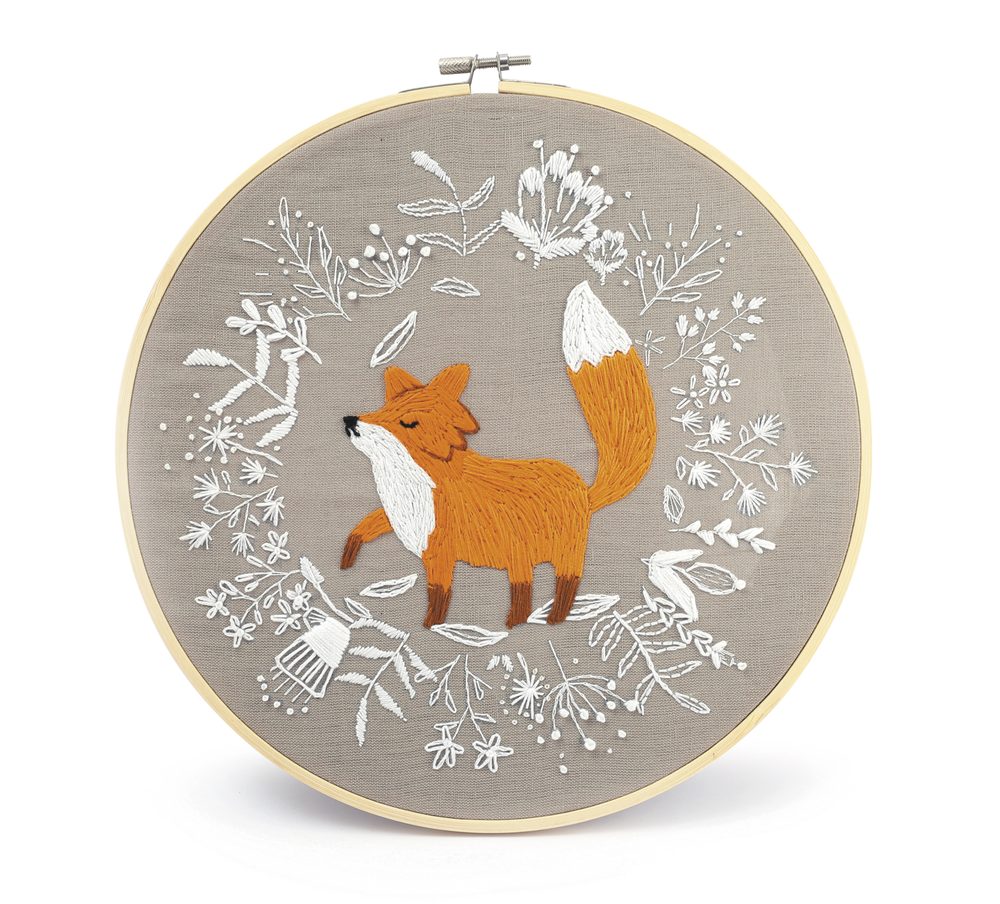 Graine Creative Sada na vyšívání dekorace s motivem lišky - 3 sady