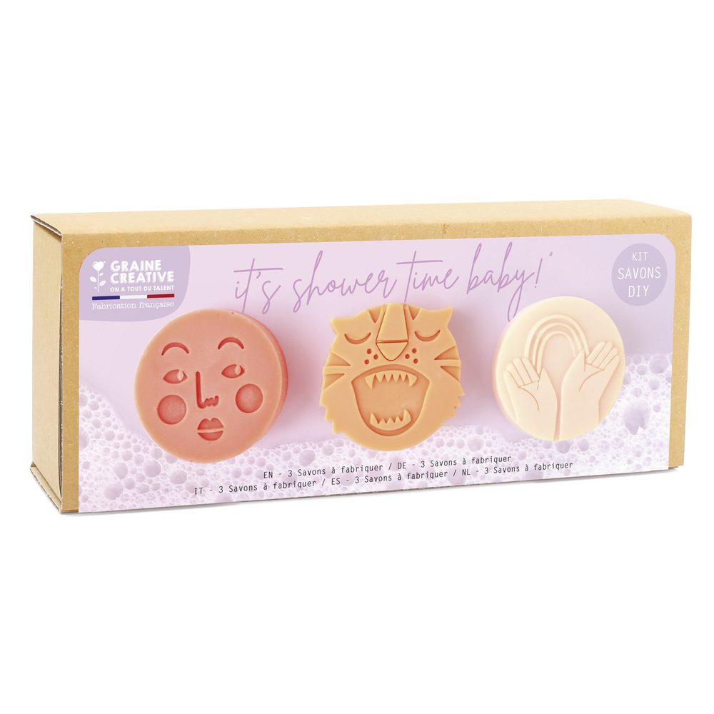 Graine Creative Kreativní sada na výrobu mýdel Shower time joy - 3 sady