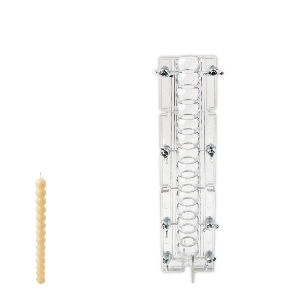 Polykarbonátová forma na svíčku ve tvaru kuličkového sloupu 25x250mm - 1 ks