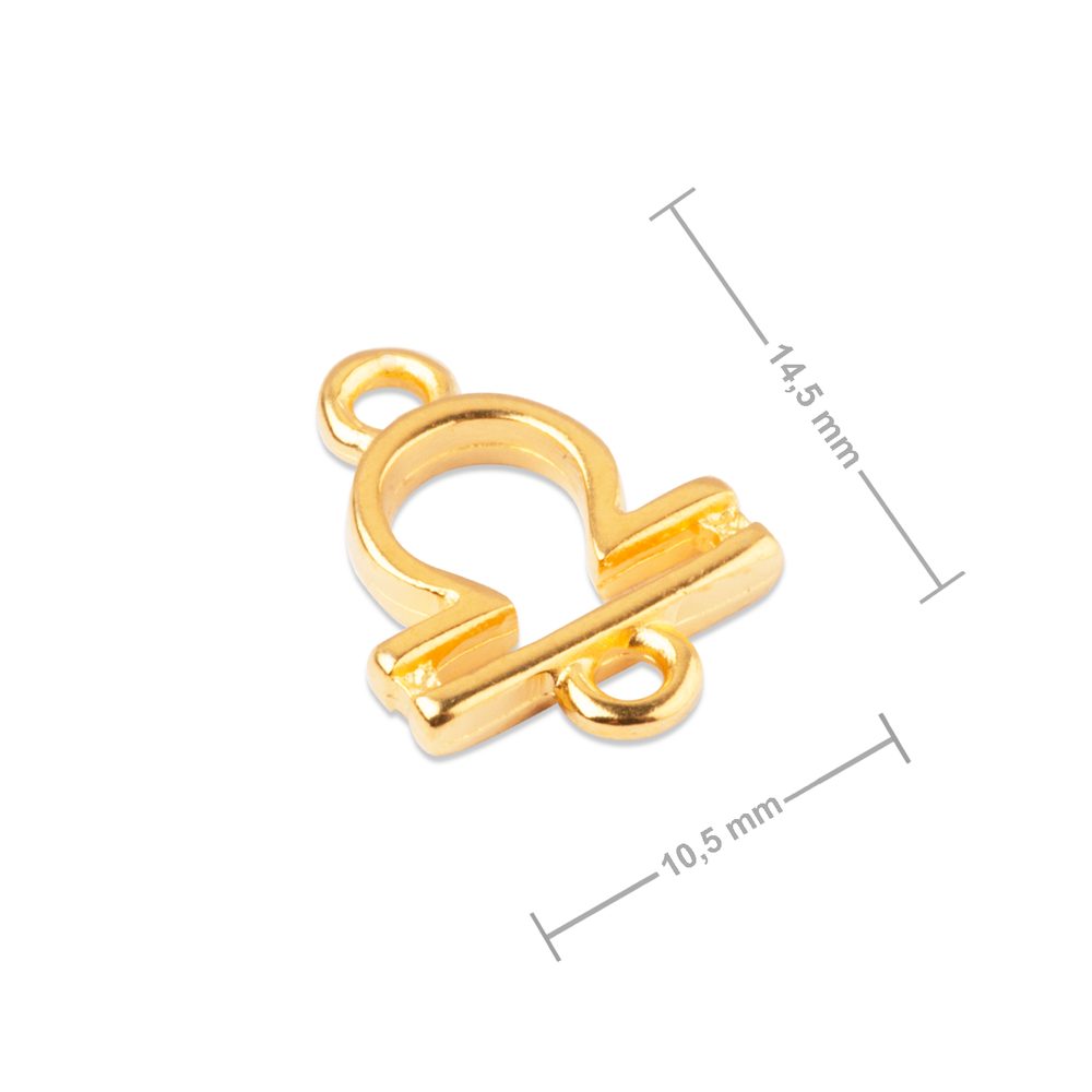 Manumi spojovací díl Váhy 14,5x10,5 mm pozlacený - 1 ks