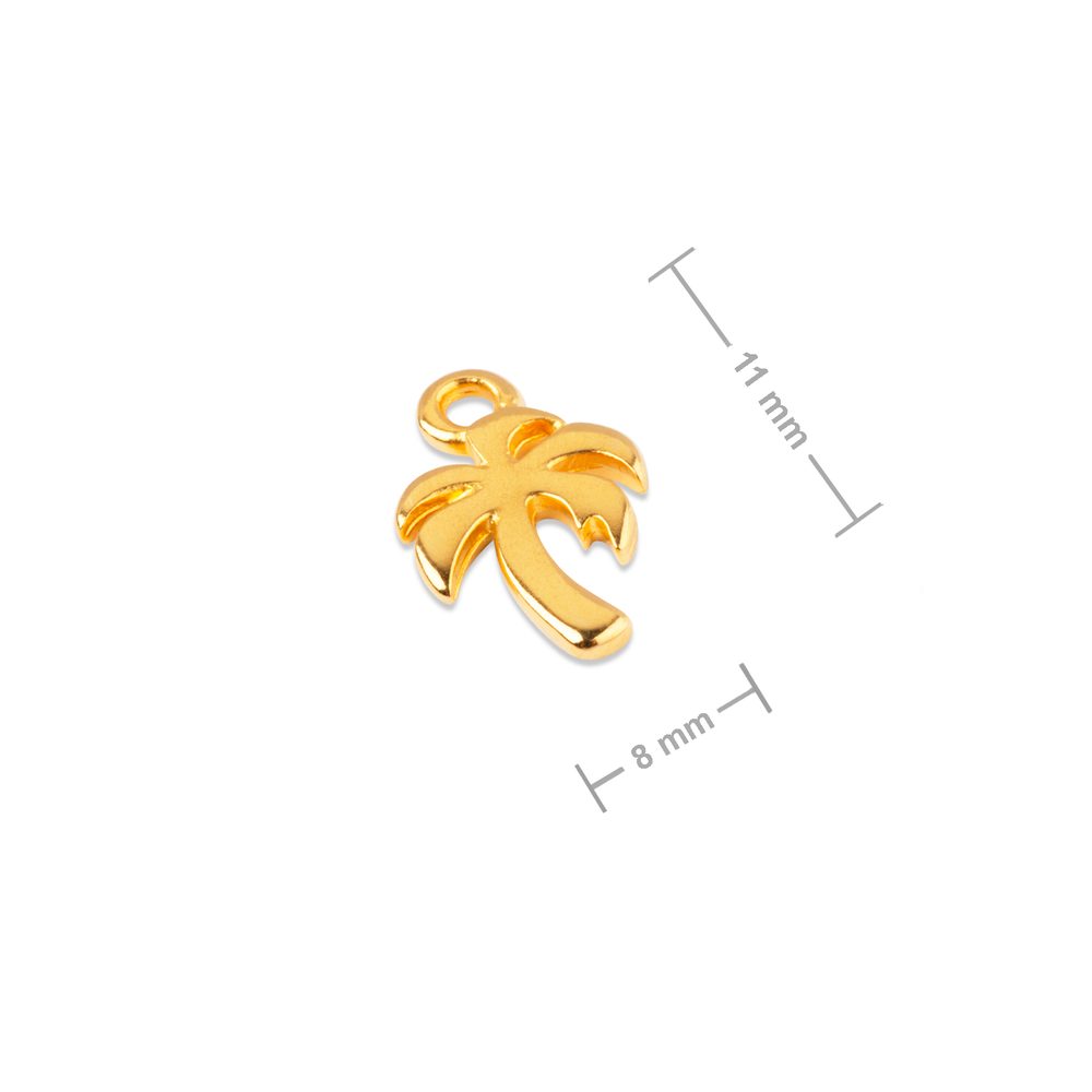 Manumi přívěsek palma 12x8 mm pozlacený - 1 ks