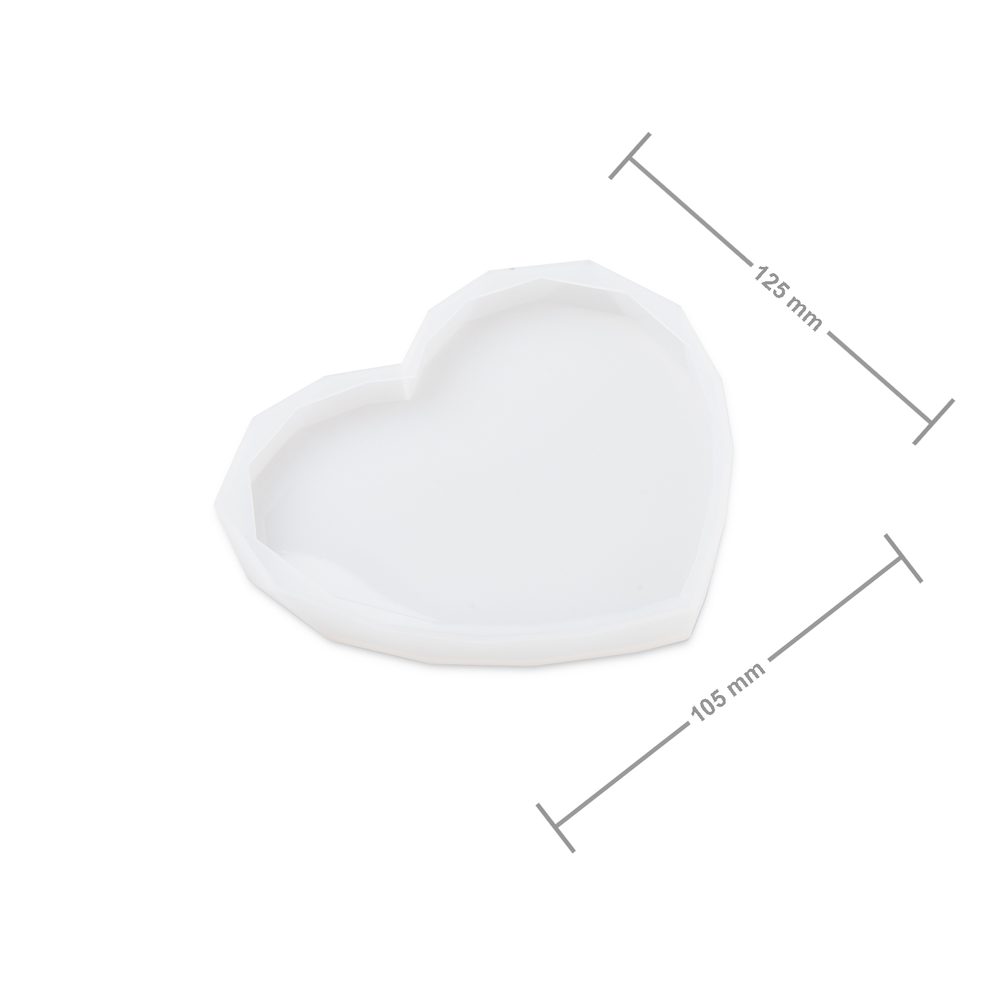Manumi Silikonová forma na odlévání kreativní hmoty srdce 125x105x10mm - 1 ks
