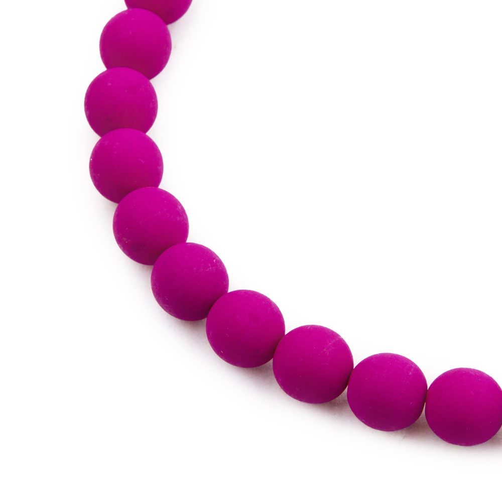 Estrela České mačkané korálky Estrela NEON 10 mm fialové - 180 ks