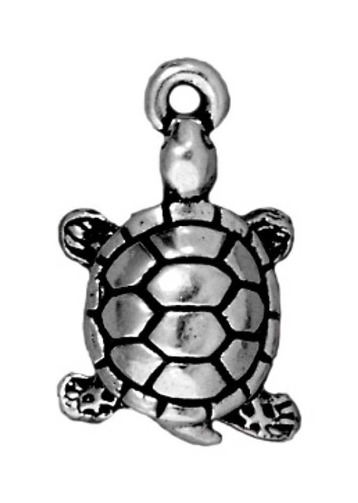 TierraCast přívěsek Turtle starostříbrný - 5 ks