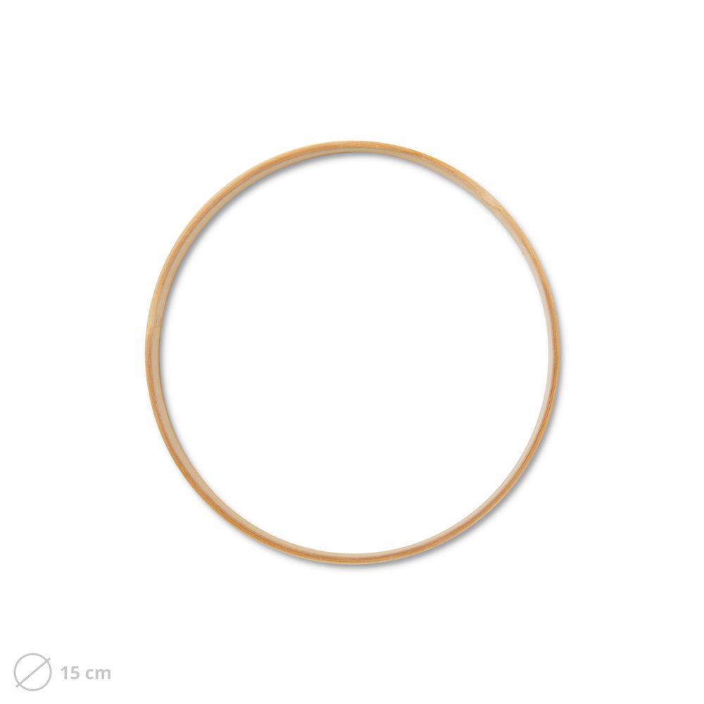 Dřevěný kruh na macramé 15cm - 3 ks