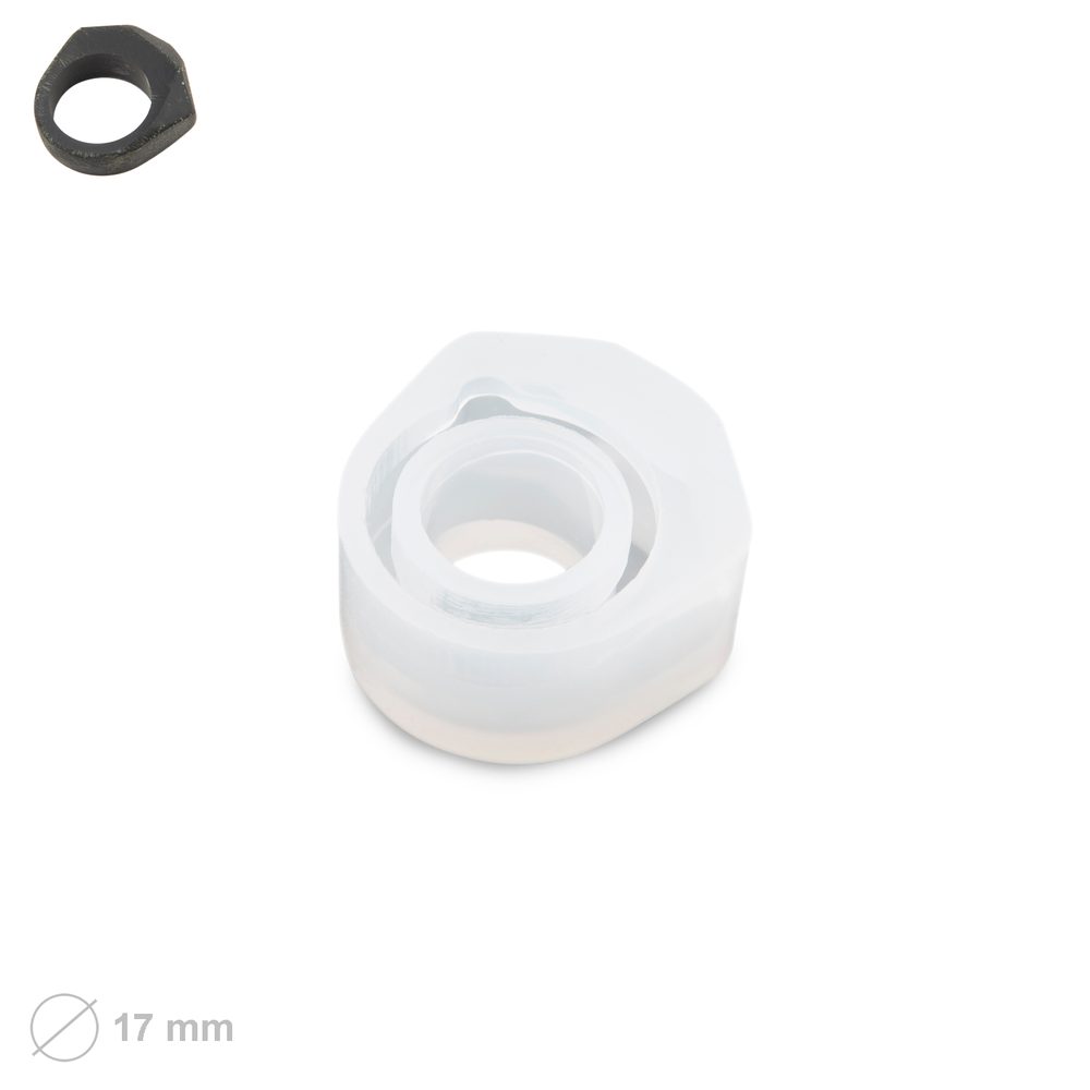 Silikonová forma na křišťálovou pryskyřici prsten trojhranný krystal vel.55 - 1 ks