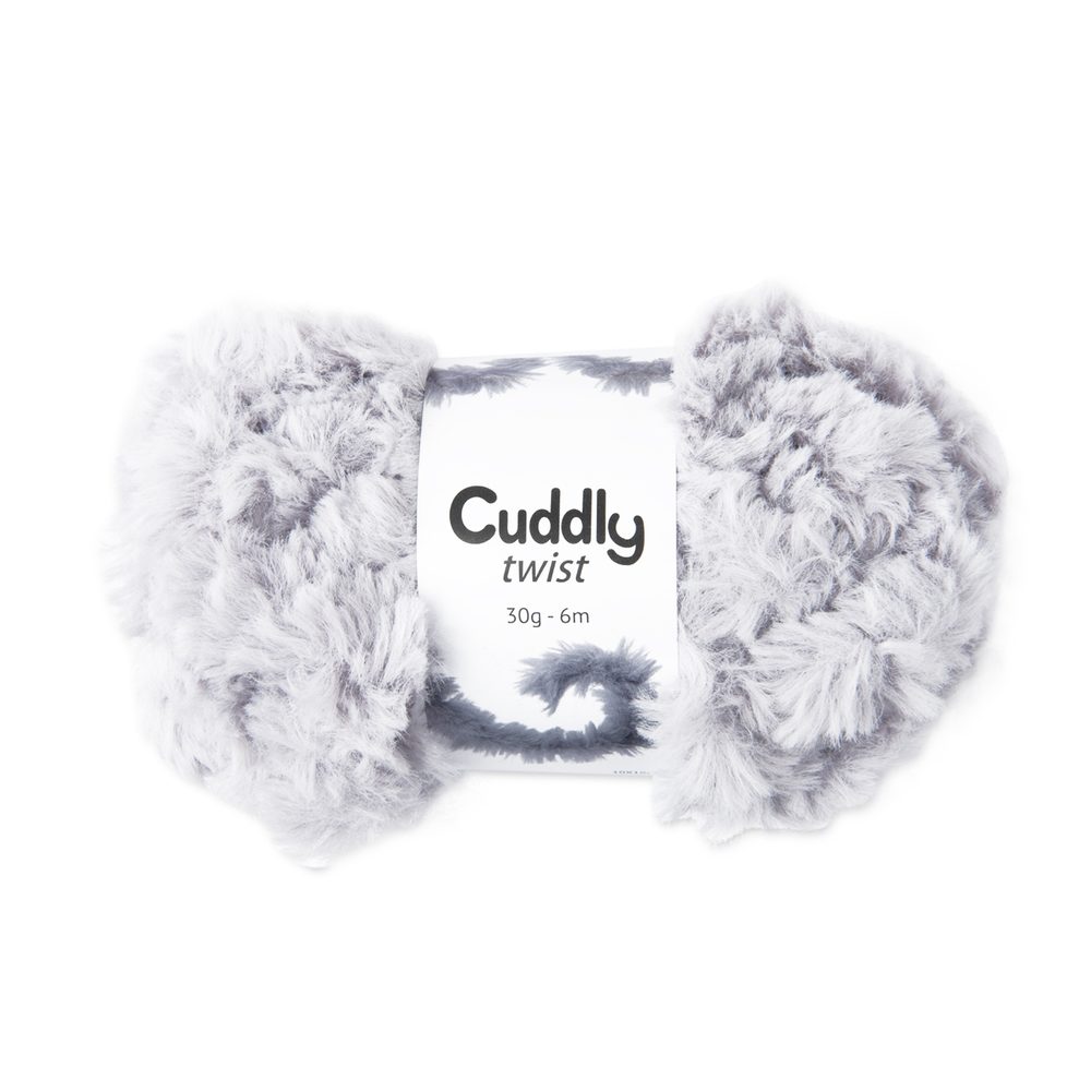 Dekorační chlupatá příze 6m světle šedá - 3 ks