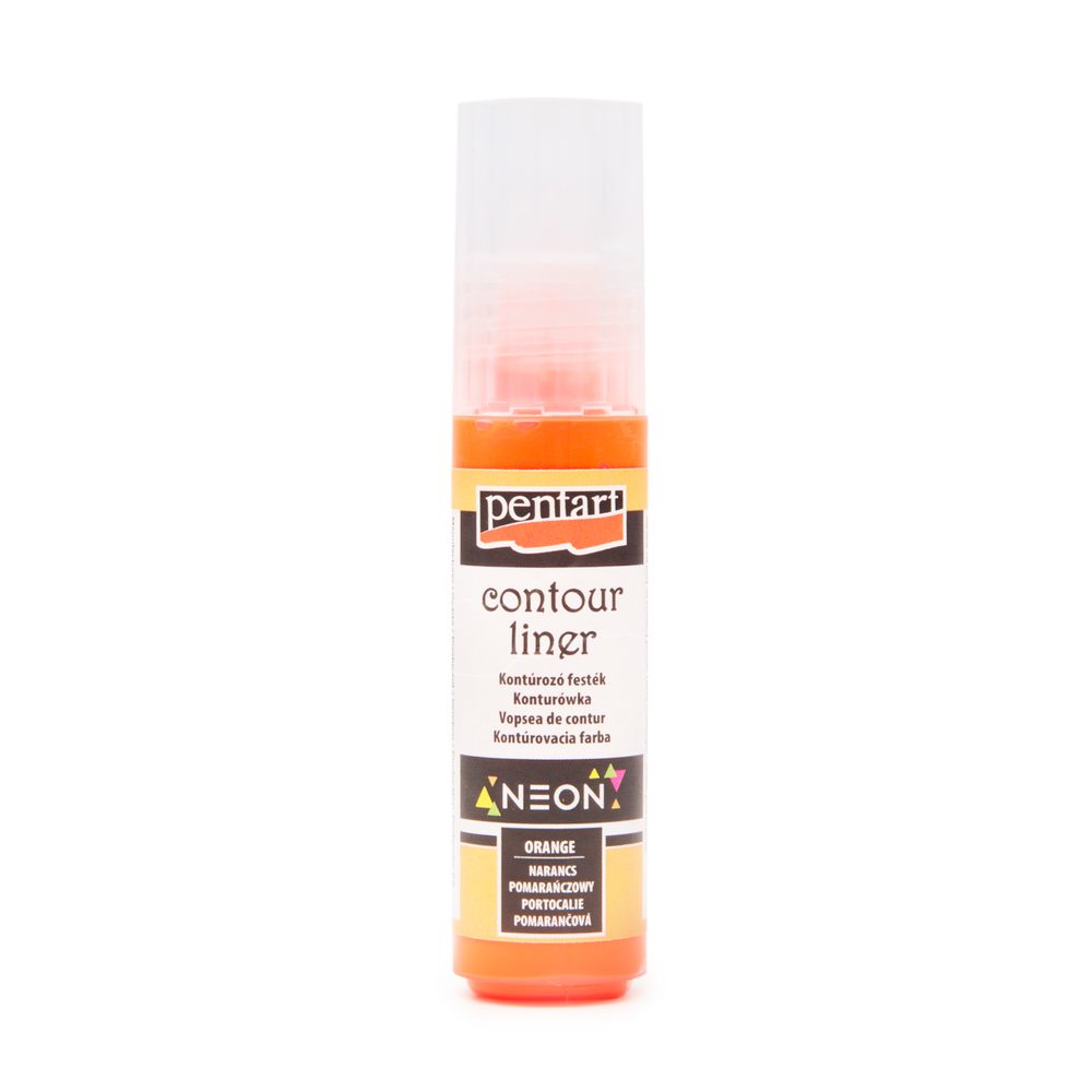 PENTART konturovací barva neon 20ml oranžová - 1 ks