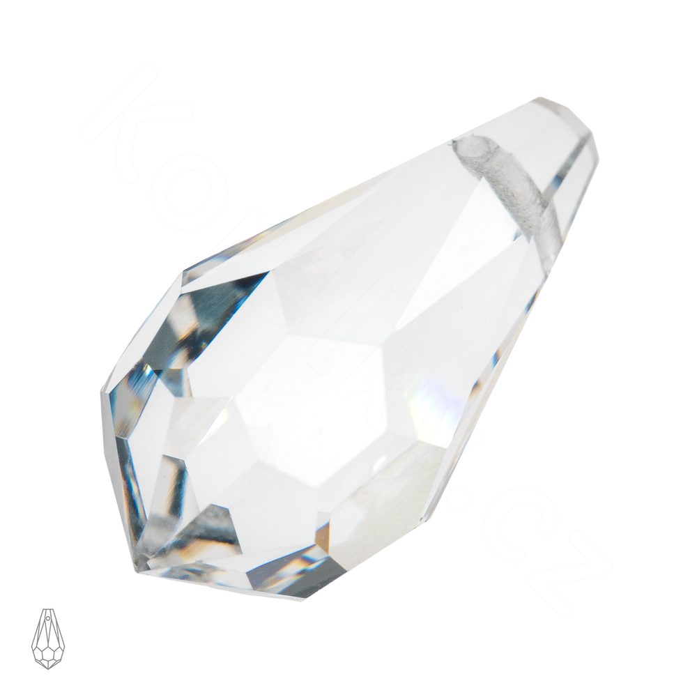 Preciosa MC přívěsek kapka 984 7,5x15mm Crystal - 6 ks