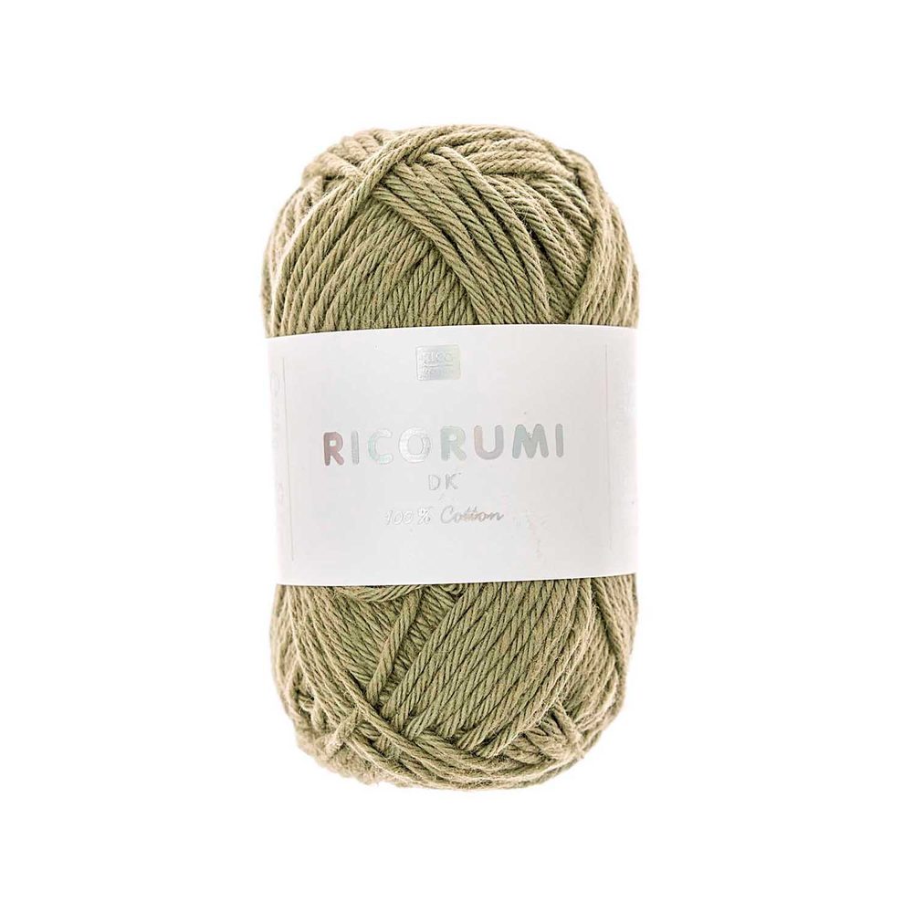 Levně Rico Design Bavlněná háčkovací příze Ricorumi dk odstín 078 khaki - 1 ks