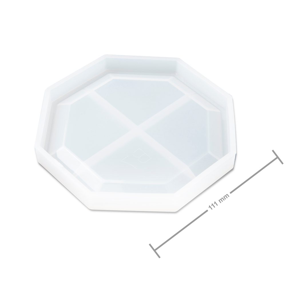 Manumi Silikonová forma na odlévání křišťálové pryskyřice podtácek oktagon 111x111x12mm - 1 ks