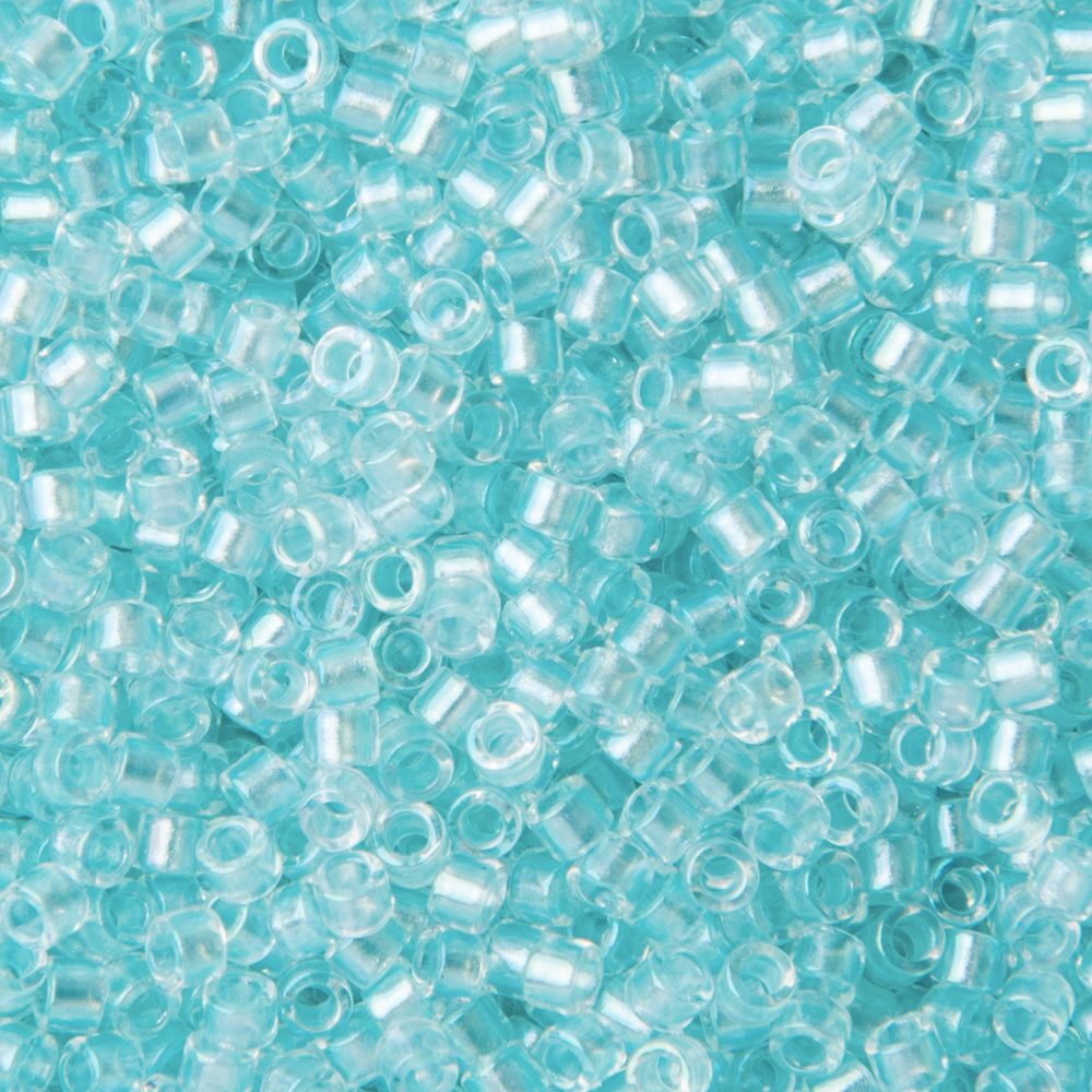 Miyuki Rokajlové korálky - Miyuki Delica 11/0 (DB-1672-50) Pearl Lined Glacier Blue AB - 15 g