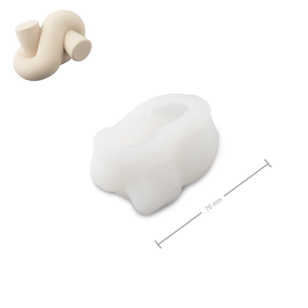 Manumi Silikonová forma na odlévání kreativní hmoty uzel 76x53x58mm - 3 ks