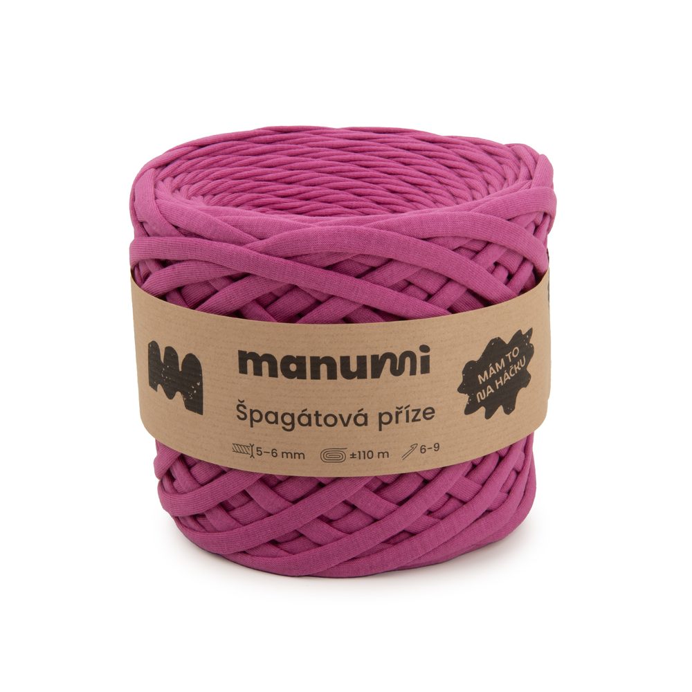 Manumi špagátová příze malinová - 3 ks