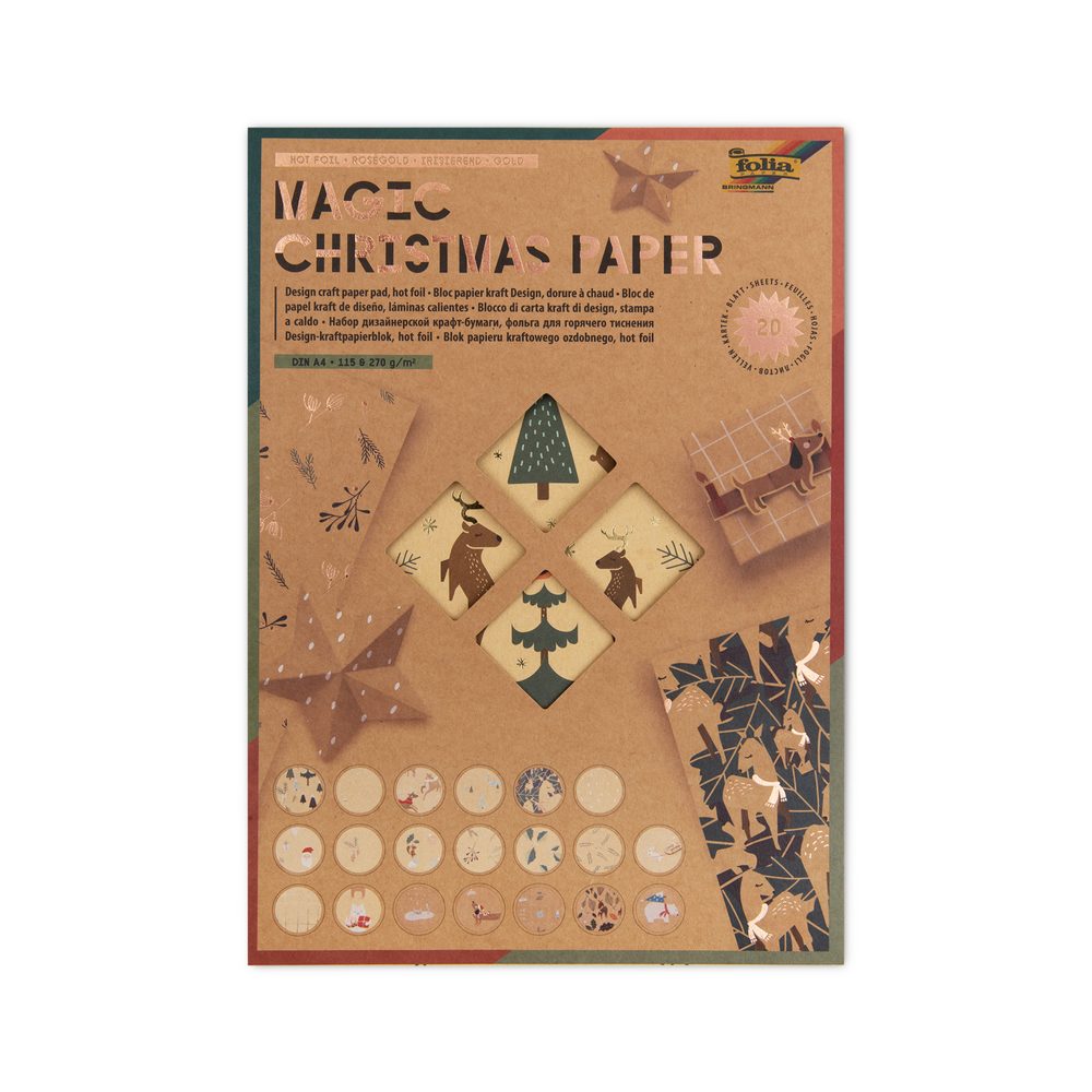 Sada papírů s metalickými efekty Magic Christmas 20 listů A4 115 & 270g/m² - 1 balení