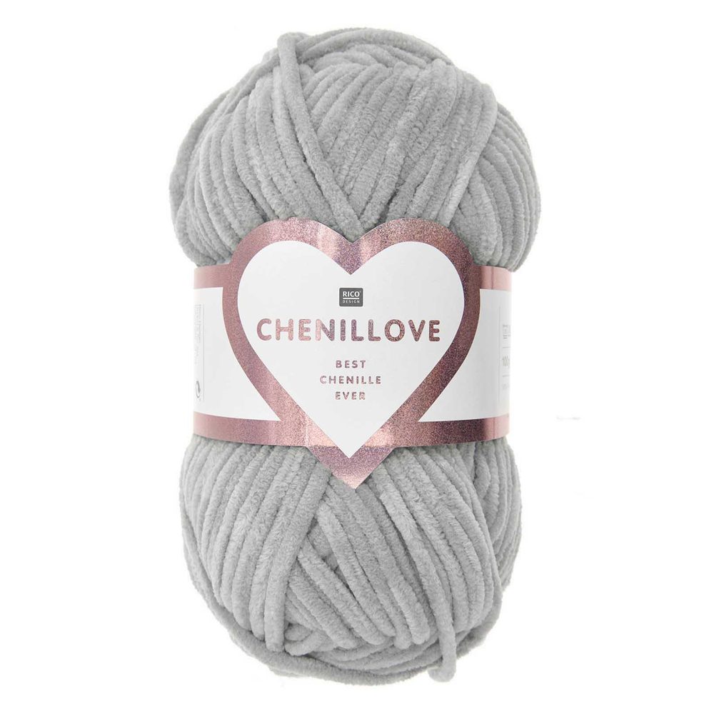 Rico Design Žinylková příze Chenillove odstín 013 šedá - 3 ks