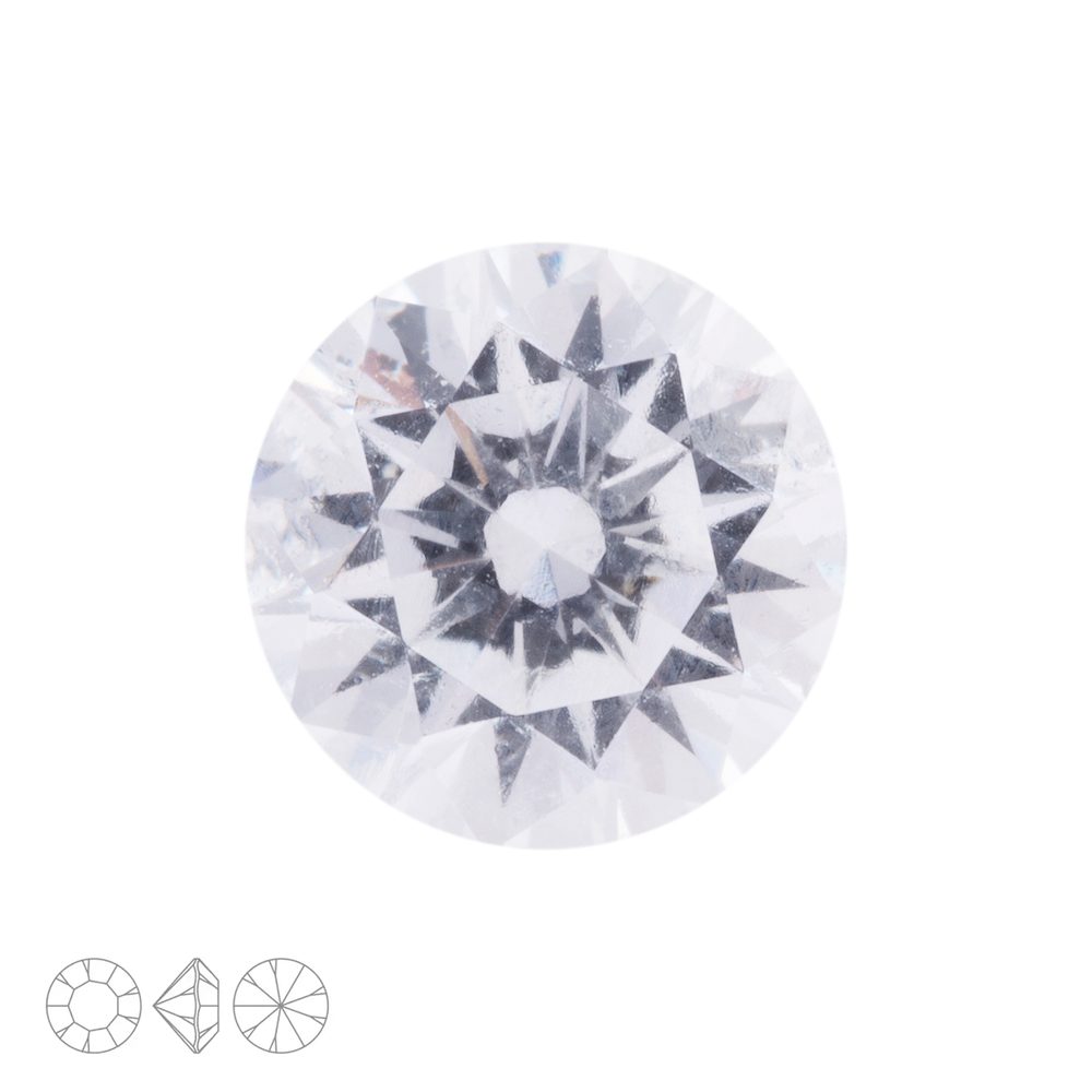 PRECIOSA Kubický zirkon kulatý 2mm Crystal - 24 ks