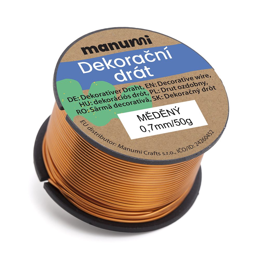 Manumi Měděný drát 0,7 mm/50 g - 3 ks