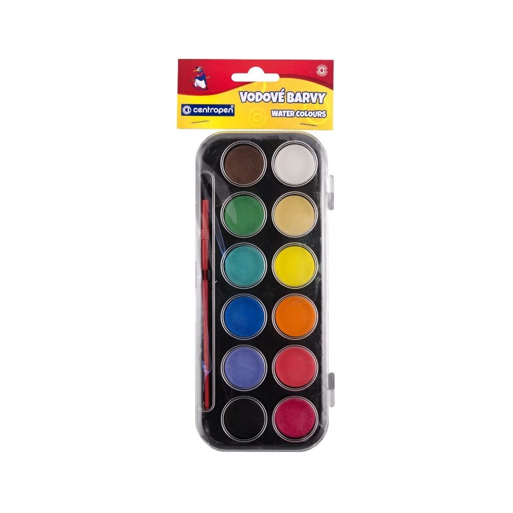 Centropen Školní vodové barvy Centropen 12 barev - 1 balení